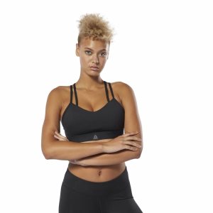 Reebok Hero Strappy Padded Bh Damen - Schwarz - DE 126-JGR